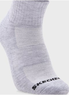 SKECHERS 3 Pack Terry Qtr Crew Socks  - Image 5