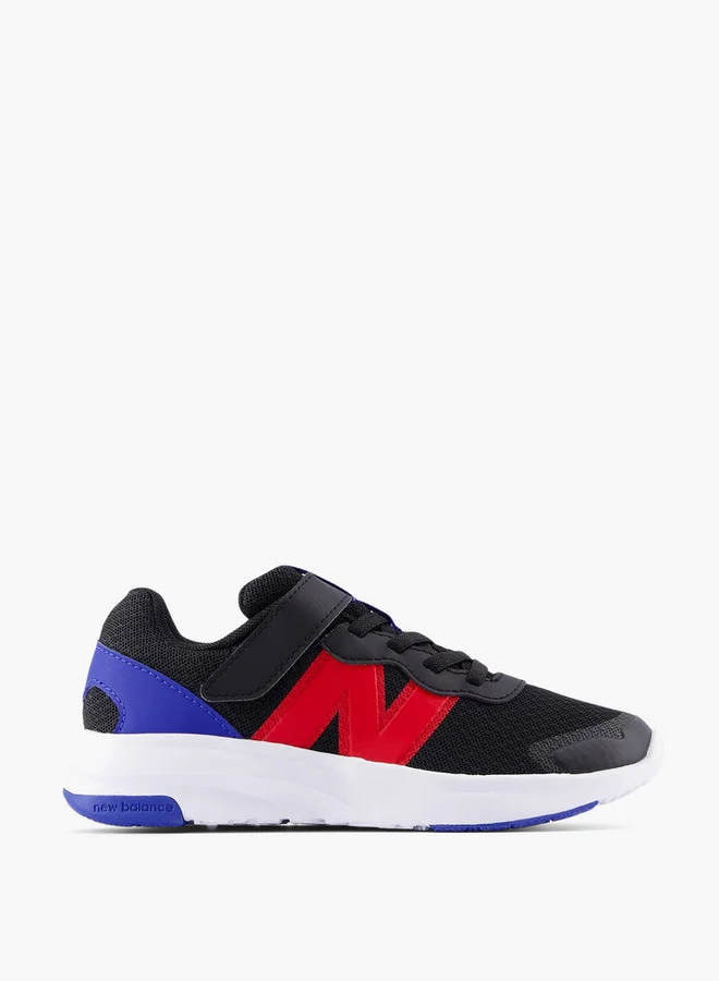 New Balance Boy's Logo Print Sports Shoes with Hook and Loop Closure