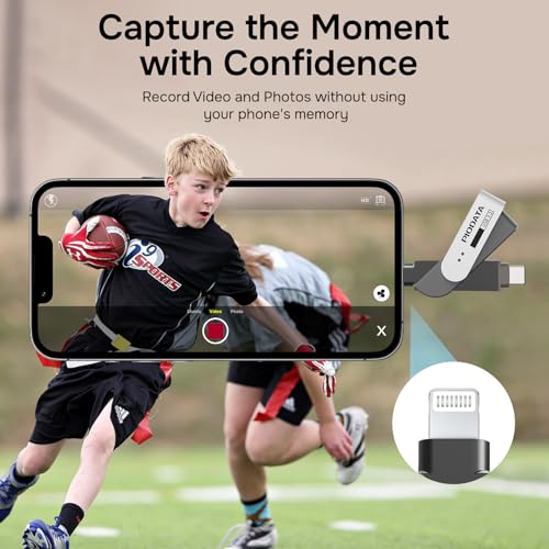 Piodata iXflash iPhone Flash Drive: 512GB Apple MFi Certified, Lightning & USB C 3.1 Memory Stick Metal 2-in-1 for Android Phone, iPad & Computer - Photo, Video & Backup Photo Stick with Free APP - Image 4