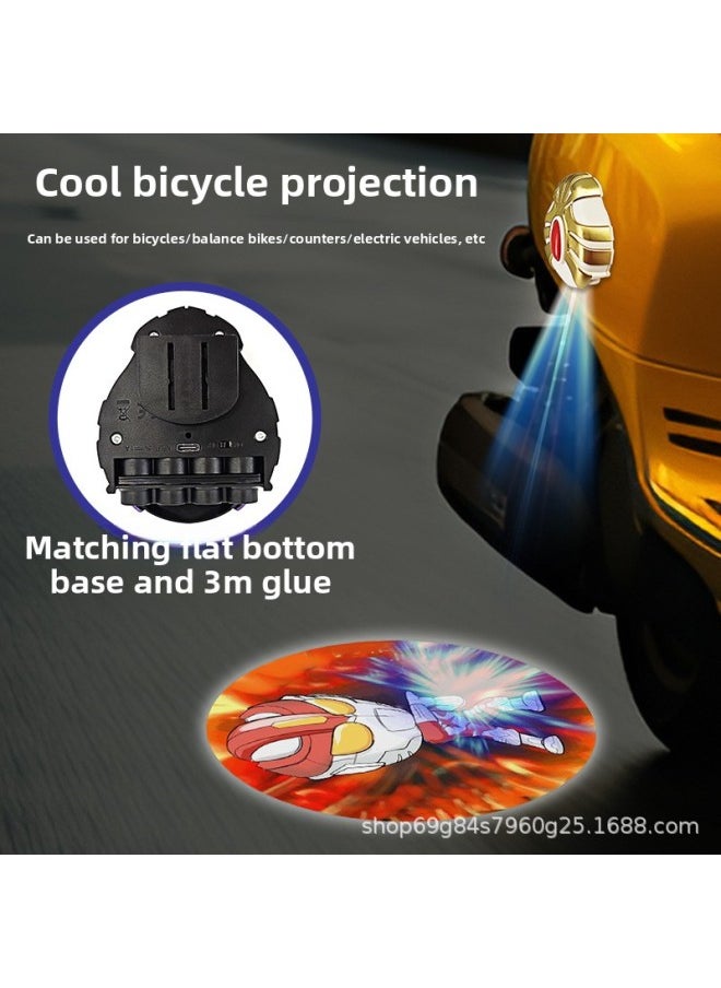 Superman Ultraman Monster Dynamic Projection Watch Children Cartoon Boy Transformer Interactive Luminous Toy Gift-Color:White
