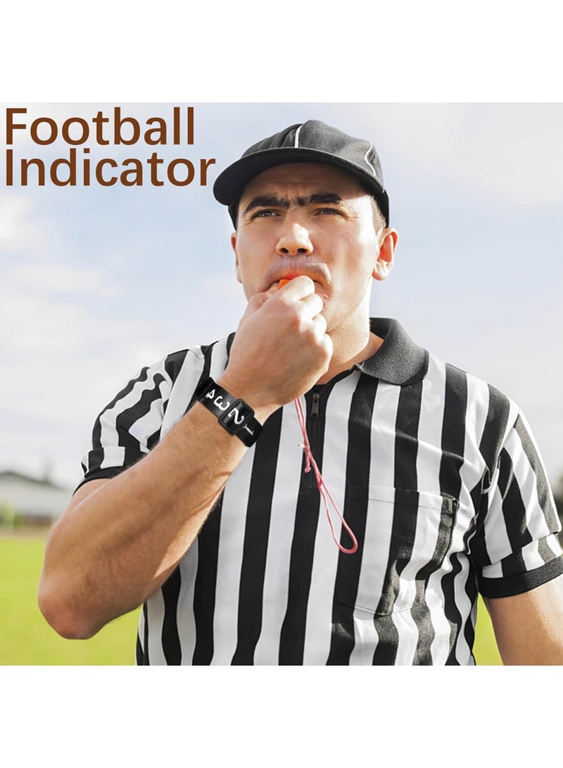 SOLARAE Football Referee Gear, Football Yard Markers, Nylon Football Numbered Wrist Down Indicator-Professional Football Referee, for Head Linesman Umpire Equipment, Black 5 Pack - Image 5