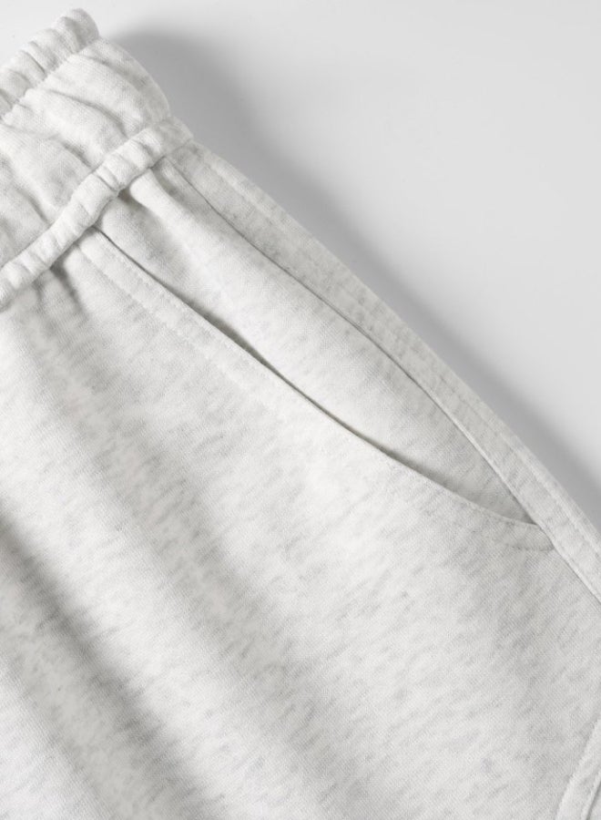 DR Men's Fleece-Lined Light Grey Straight-Leg Sweatpants / Joggers - Image 5