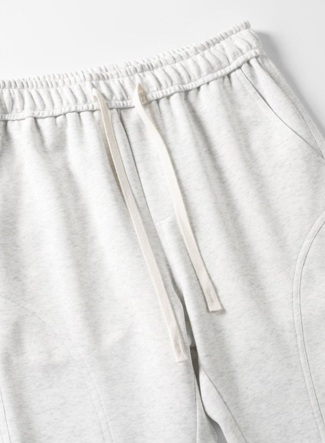 DR Men's Fleece-Lined Light Grey Straight-Leg Sweatpants / Joggers - Image 3