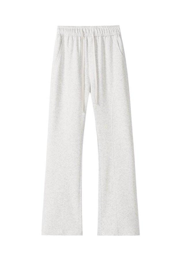 DR Men's Fleece-Lined Light Grey Straight-Leg Sweatpants / Joggers - Image 1