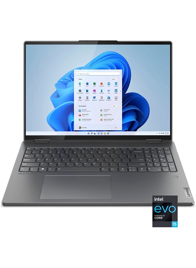 Lenovo Yoga 7 Laptop With 16-Inch Display, Core i5 1240P Processor/8GB RAM/256GB SSD/Intel Iris XE Graphics/Winodws 11 Home English Storm Grey English Storm Grey - Image 3