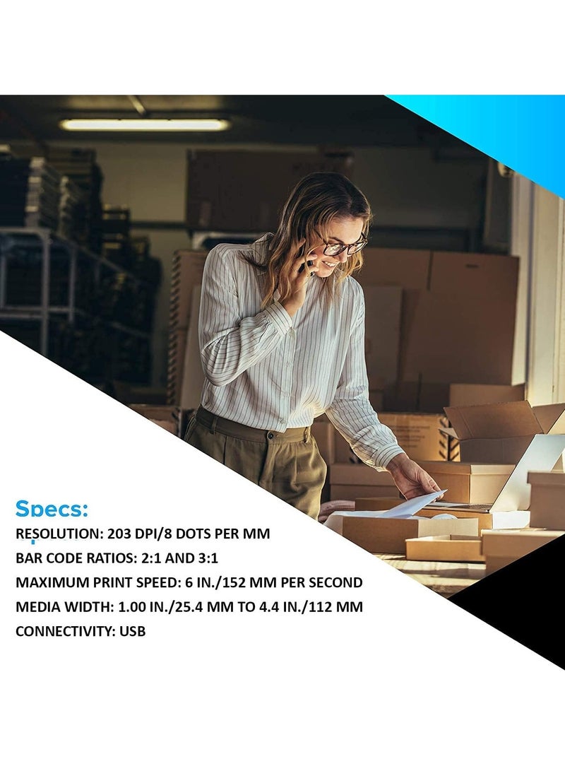 Zebra ZD220T Barcode Printer 203dpi - Image 3