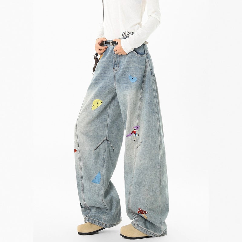 Unisex Classic Denim Jeans Loose Fit Daily Outdoor Wear - Image 4