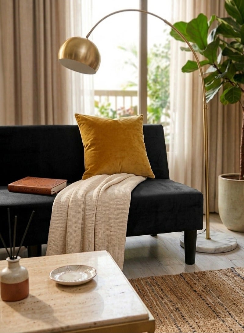 BACK COMFORT Nova Sofa Bed | Multi-Functional 2-in-1 Modern Design A stylish sofa that transforms seamlessly into a bed, offering a smart space-saving solution. Ideal for the living room, office, or bedroom, with a foldable design for added convenience - Black - Image 2
