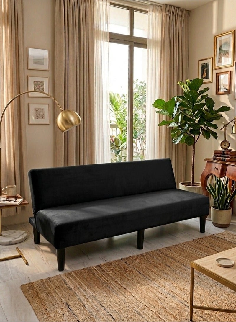 BACK COMFORT Nova Sofa Bed | Multi-Functional 2-in-1 Modern Design A stylish sofa that transforms seamlessly into a bed, offering a smart space-saving solution. Ideal for the living room, office, or bedroom, with a foldable design for added convenience - Black - Image 1