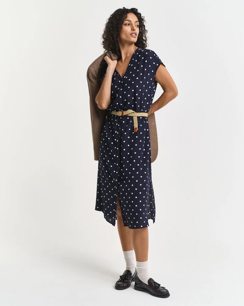 GANT  Relaxed Dot Print Caftan Dress for Women | Best Price UAE