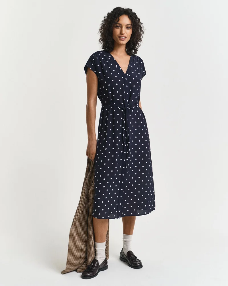 GANT Relaxed Dot Print Caftan Dress