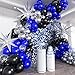 ADOINBY Blue and Black Balloon Arch Kit 201Pcs Explosion Star Royal Blue Metallic Sliver Black Balloon Garland kit Different Size Balloons for Anniversary Birthday Graduation Prom Party Decorations - Image 3