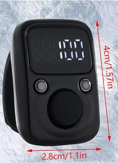 ELTRAZONE Electric Finger Counter with LED Display – Digital Dhikr Tasbih Ring, Glow in the Dark, Accurate Counting Device with Replaceable Battery (Blue, LMRT65)  - Image 2