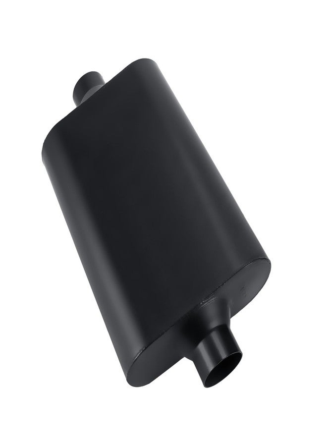 TECTRUC Mufflers 2 Chamber 3" Universal Muffler Performance Exhaust Muffler 3.0 IN Pipe,Aggressive Sound,Black(3" center in/out) - Image 1