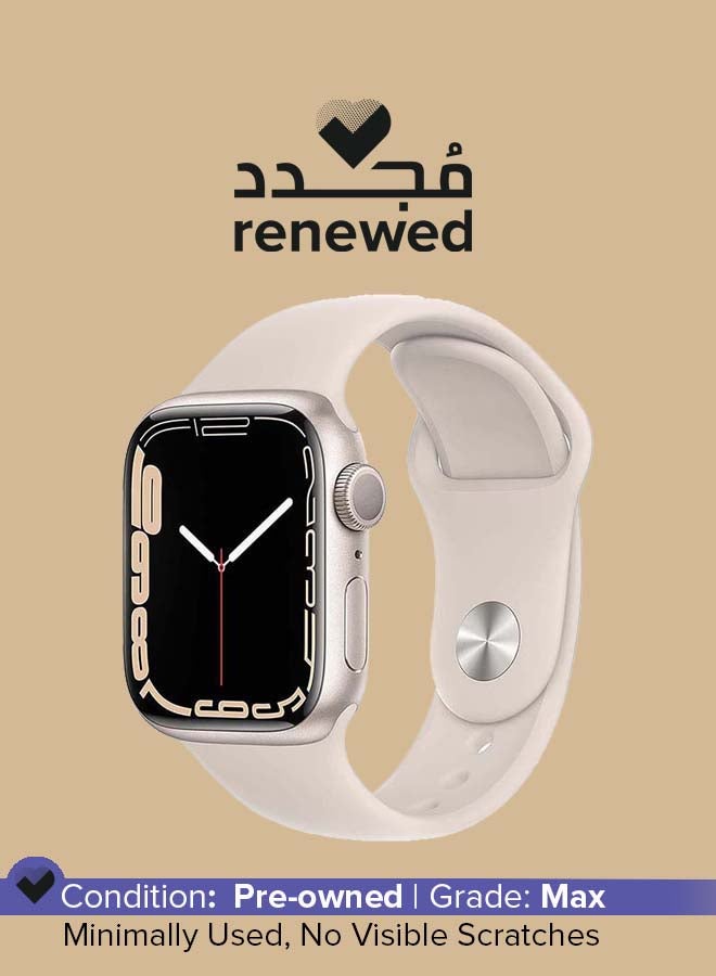 Apple Renewed - Watch Series 7 GPS 41mm Aluminium Case With Sport Band Starlight - Image 1