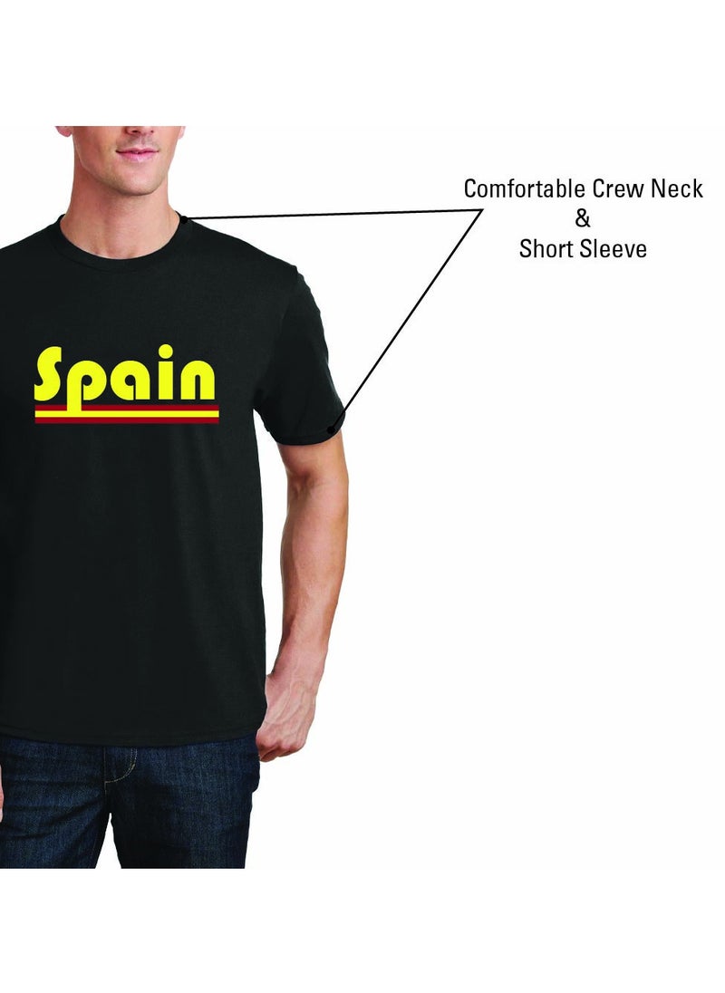 Generic - Spain Adult T-Shirt for Mens - Round Neck Short Sleeve Cotton T-Shirt - Soft and Comfortable Men Tshirt - Perfect for Souvenir - Spanish Tshirt - Image 1