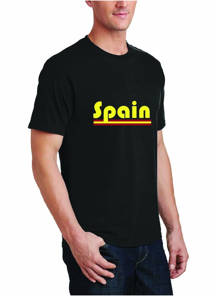 Generic - Spain Adult T-Shirt for Mens - Round Neck Short Sleeve Cotton T-Shirt - Soft and Comfortable Men Tshirt - Perfect for Souvenir - Spanish Tshirt - Image 1