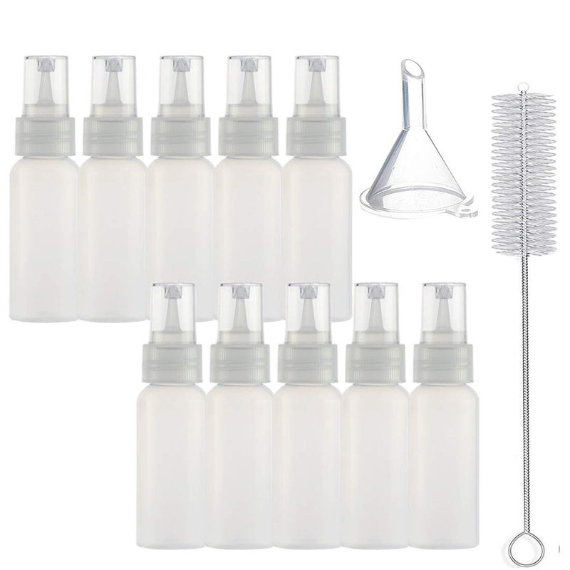 morneve Writer Bottles Squeeze Applicator Cookie Cake Decorating Icing Supplies Coloring Writing Condiment Sauces Salad Pancake Ketchup Bottle Brush 1oz 10pcs - Image 1