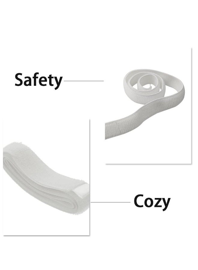 Catheter Leg Bag Straps, Catheter Fixation Straps, Leg Urinary Bag Fixation Tapes, Urine Drainage Bag Strap, High-quality Nylon, Durable and Safe, for Incontinence Urine Bag (White) (4 Pcs) - Image 2