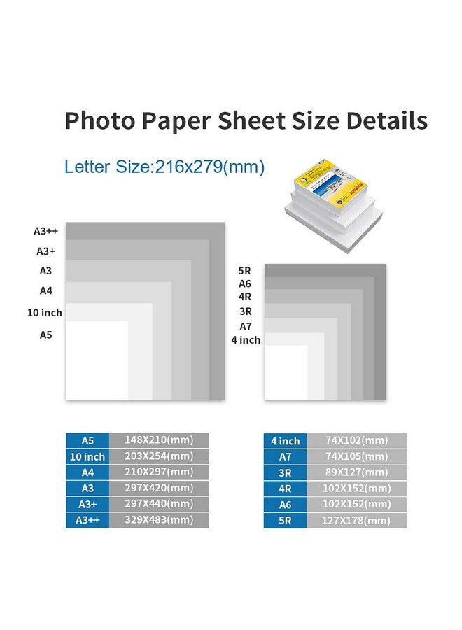 MR.R Single Side High Glossy Inkjet Photo Paper Letter Size 8.5"X11" With 100 Sheets Per Pack 115Gsm 30Lb - Image 5