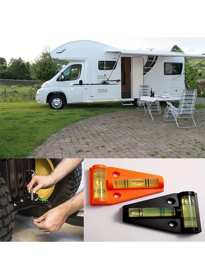 3pcs Orange T Shaped Precision Bubble Levels For RVs Camping Decor Alignment - Image 5