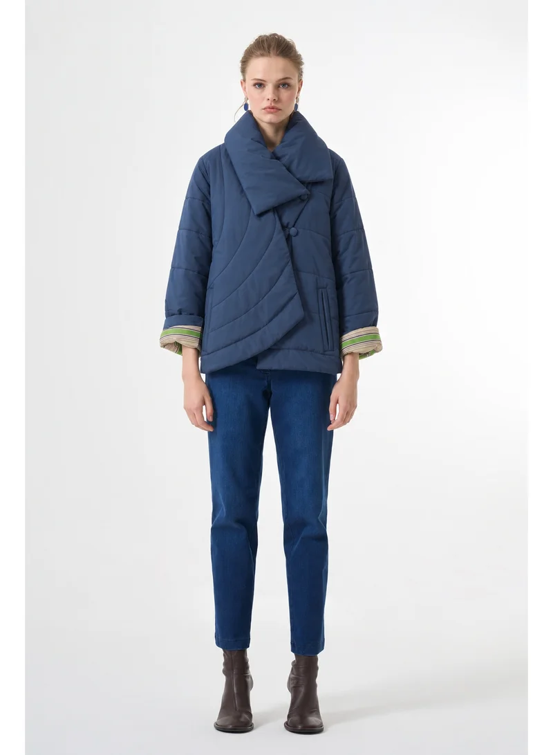 MissWhence  MissWhence Short Jacket - Navy for Women | Best Price UAE