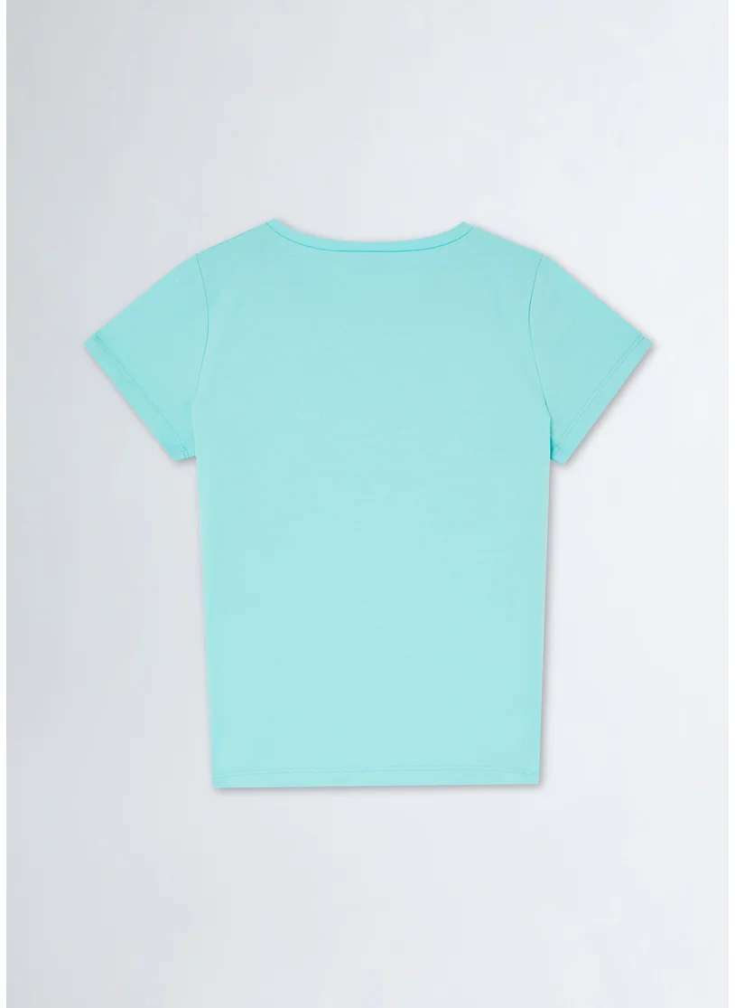 Liu Jo T-Shirt with Logo and Gemstones