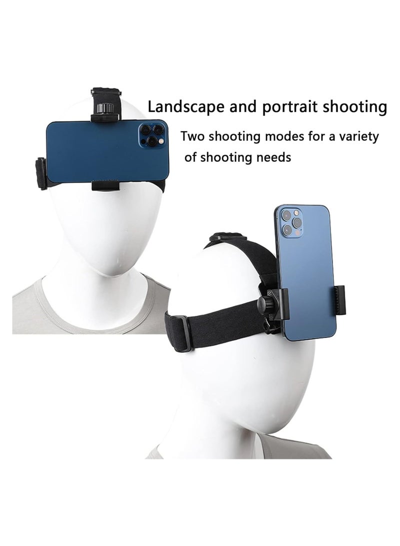 كيلا كاميرا مثبتة على الرأس، حامل كاميرا على الرأس مع حزام نايلون قابل للتعديل يناسب معظم أحجام الرأس، حامل هاتف محمول مثبت على الرأس للصيد وركوب الدراجات النارية وغيرها من الرياضات الخارجية - Image 4