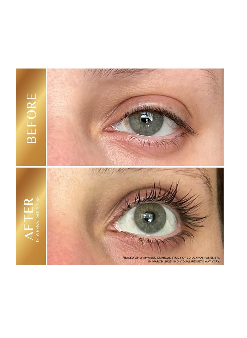 LUXROS Eyelash Growth Serum 5 mL: Get Thick, Strong Lashes in Just 3-4 Weeks with Our Plant-Based Eyelash Growth Serum - No Parabens - Made in USA  - Image 3