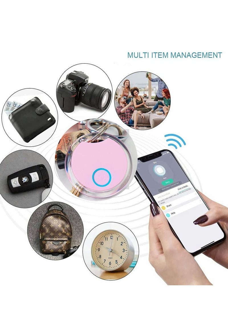 Excefore 4 Packs Portable Mobile Smart Anti Loss Device Key Finder Finders for Kids Dog Pet Cat Wallet Keychain Luggage, Alarm Reminder, App Control - Image 3