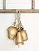 THOR INSTRUMENTS Iron Wrought Bell Chime Handmade Brass Finish Wall Hanging Rope 3 Bell Christmas Decor Bell - Image 2