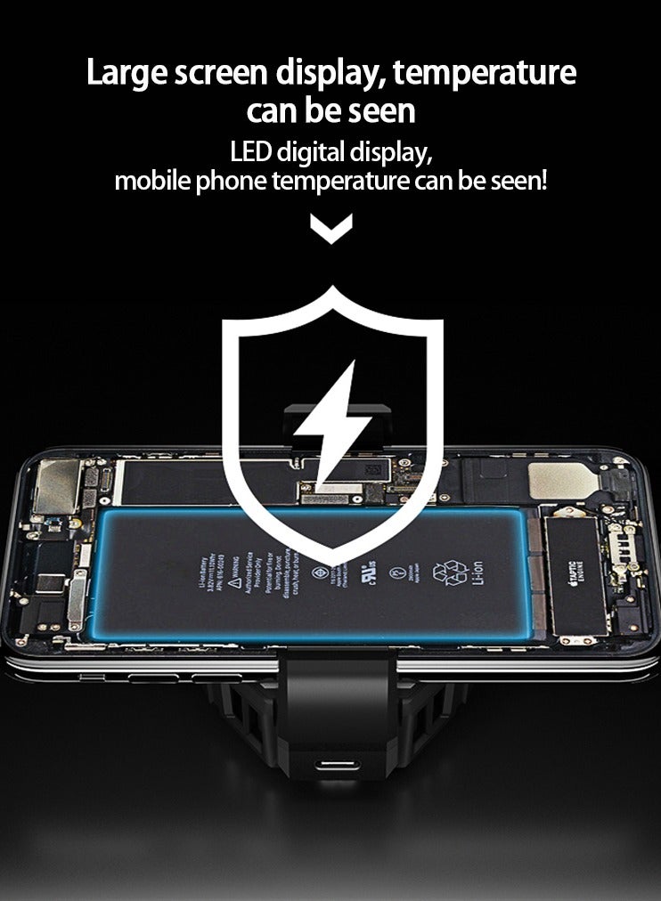 general DL05 Mobile Phone Cooler Cooling Fan Radiator with Colourful Lights, Semiconductor Mobile Phone Cooling Wired Radiator - Image 4