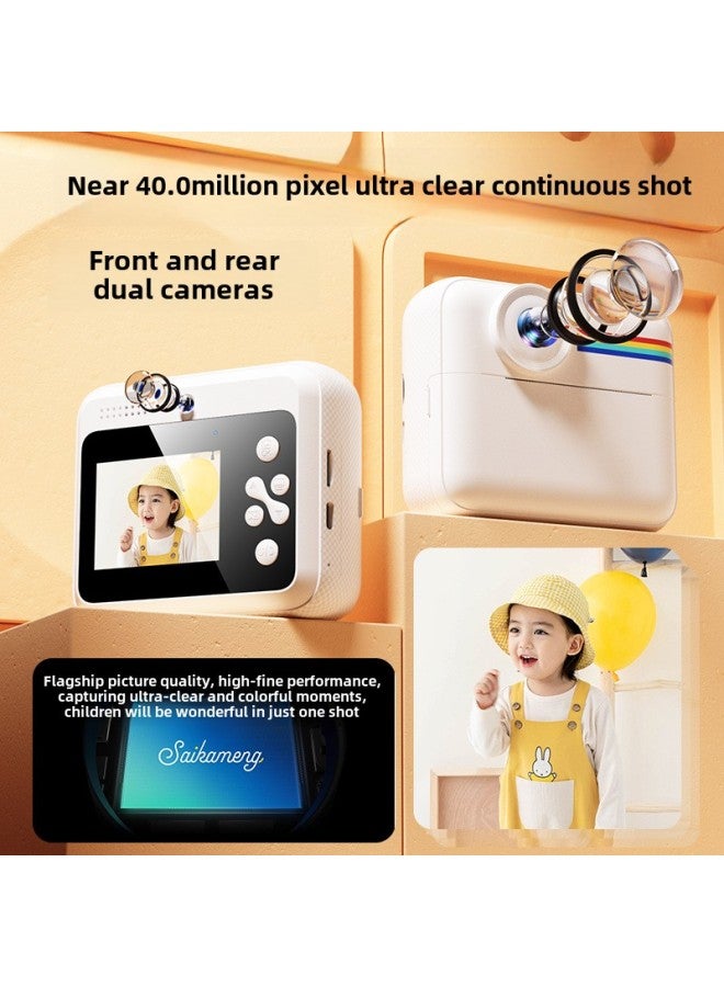 Generic Polonoid Children's Camera Can Take Pictures Can Be Printed Video Digital Color Photo Toy Little Girl Birthday Gift-Body Color:64g+2 Rolls Of Color Printing Paper  - Image 4