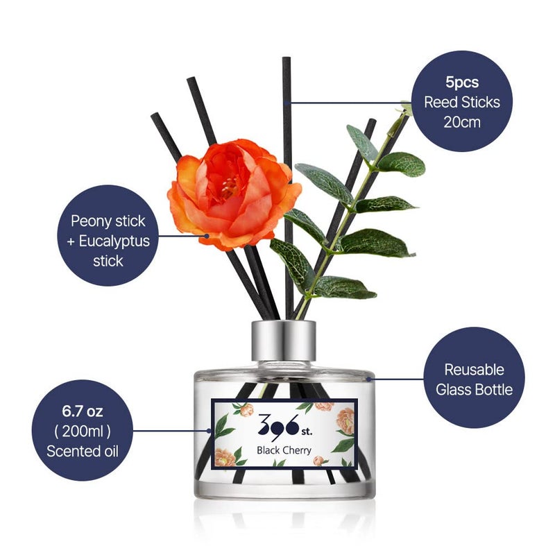 396 st. Peony Flower Reed Diffuser  Vanilla Lavender(Also Known as Garden Lavender)  200ml(6.7oz) / Reed Diffuser Sets  Scentsy Home Fragrance  Scented Oils  Home & Bathroom D?cor - Image 3