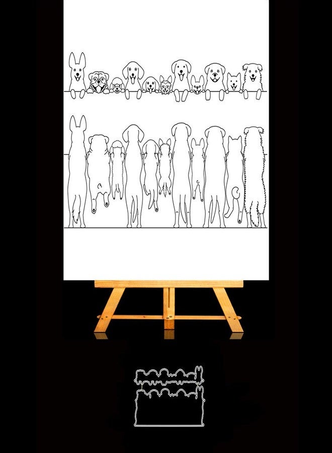 Lottoyday Standing Cute Dog Silicone Clear Stamp and Die Sets for Card Making, DIY Embossing Photo Album Decorative Craft - Image 2