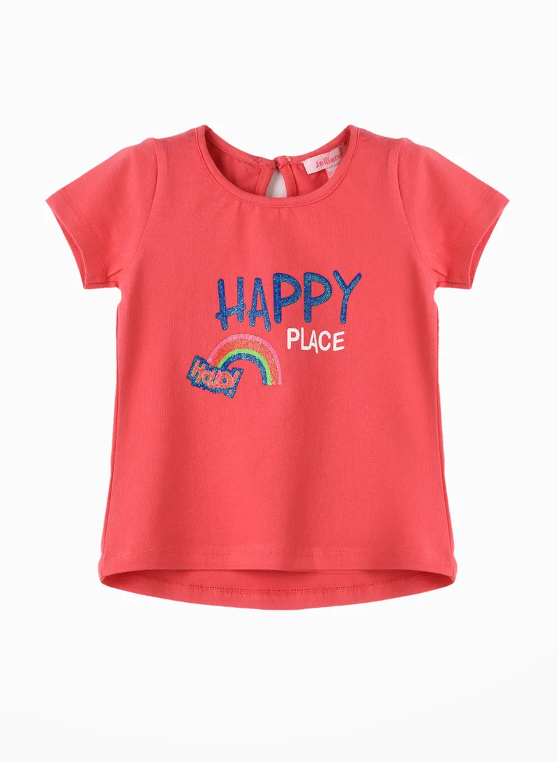 Jelliene Sunshine Squad: Girls' Comfy Cotton Tees Playful & Summer Fun