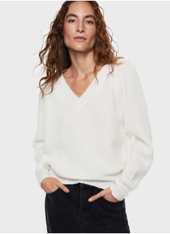 V-Neck Knitted Sweater