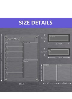 Transparent Acrylic Magnetic Fridge Memo Board, Weekly Planner, Message Board, Dry Erase Board with 6 Erasable Markers (40*30cm) - pzsku/Z5A721955EB3332026AB8Z/45/_/1732163479/357dc5b1-e603-4d04-b4d1-ca641eb4fd64