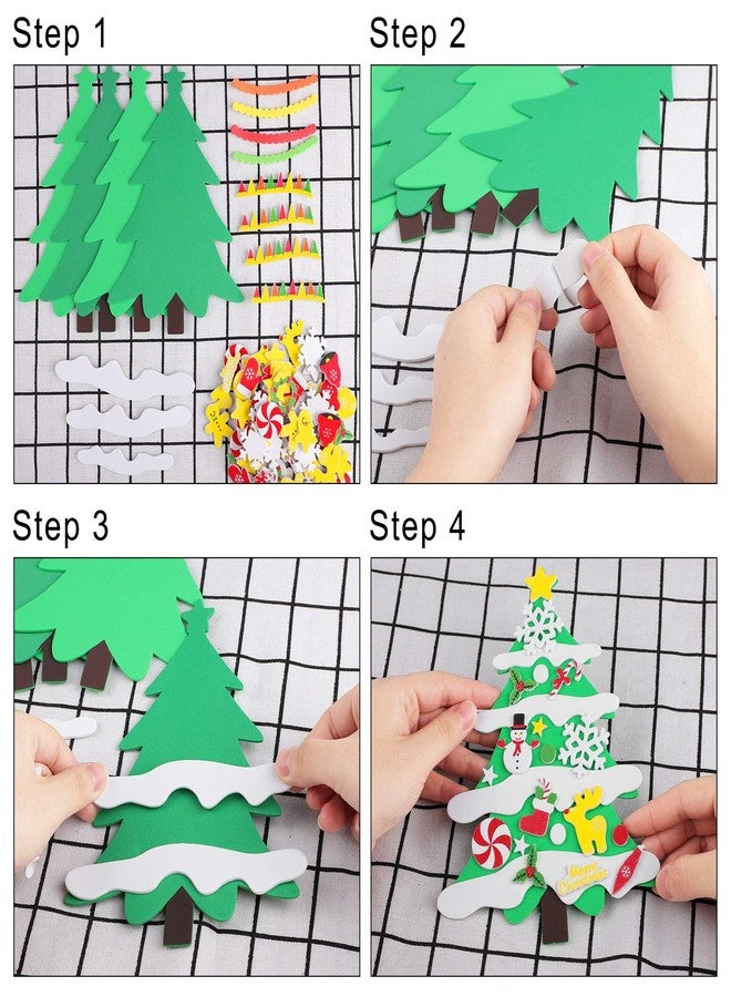 Elcoho 30 Kits Creative DIY Foam Christmas Tree for Making Funny Tree Assortment Christmas Foam Stickers for Holidays Party Activities - Image 5