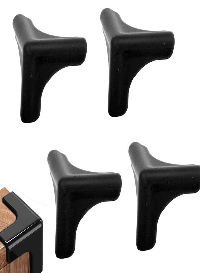 Agatige 4PCS Baby Corner Protector Guards, Triangle Shape Silicone Anti Collision Corner Edge Protectors Corner Cushion for Living Room Table, Range Hood(Black) - Image 1