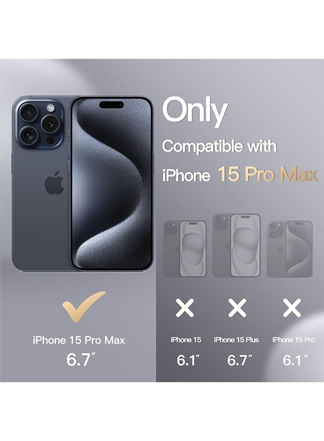 iPhone 15 Pro Max Case Silicone Cover, Silky-Soft Touch Full-Body Protective Phone Case, Shockproof, Slim Phone Case, Anti-Scratch Soft Microfiber Lining, Black - Image 2