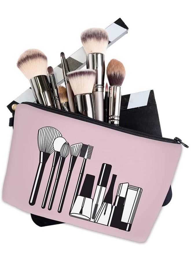 HOUSE OF QUIRK - House of Quirk Printed 3 Cms Cosmetic Pouch (Standard_COSPAY_PINK_MAKEUP_PINK MAKEUP) - Image 1