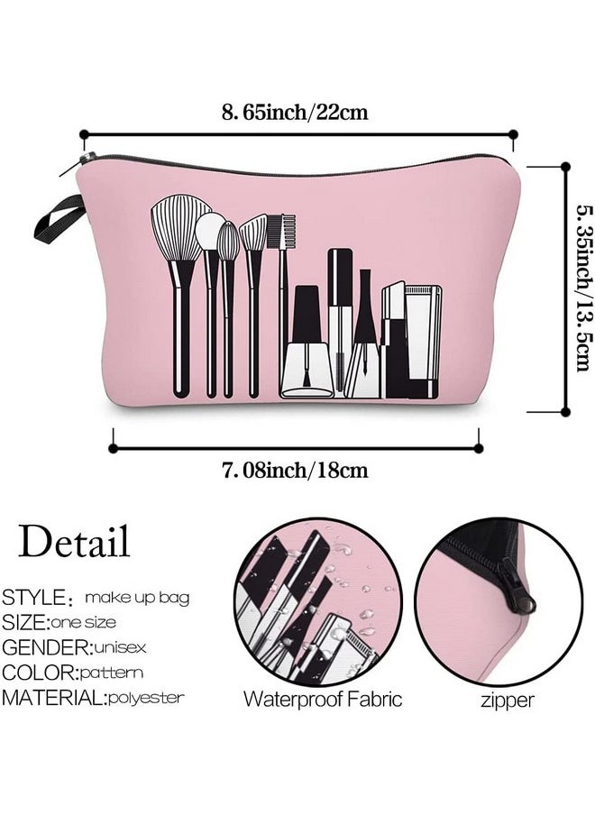 HOUSE OF QUIRK - House of Quirk Printed 3 Cms Cosmetic Pouch (Standard_COSPAY_PINK_MAKEUP_PINK MAKEUP) - Image 1