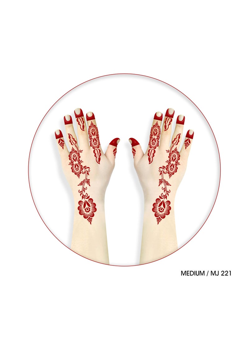 MAJARAT HENNA DESIGN STICKER FOR ADULTS /  MEDIUM- MJ 221 - Image 2