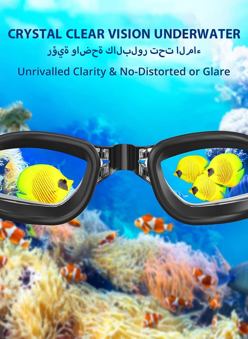 DPTER Premium Swimming Goggles with Nose Plugs , Ear Plugs and Waterproof Phone Pouch for Men, Women & Teenagers, - Clear Vision, 180° Panoramic View, Polarized, Anti-Fog, UV Protection, Leak-Proof Eyewear - Image 5