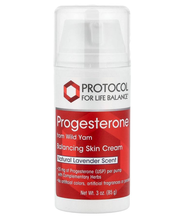 Protocol For Life Balance Progesterone From Wild Yam Balancing Skin Cream Natural Lavender 3 oz (85 g)