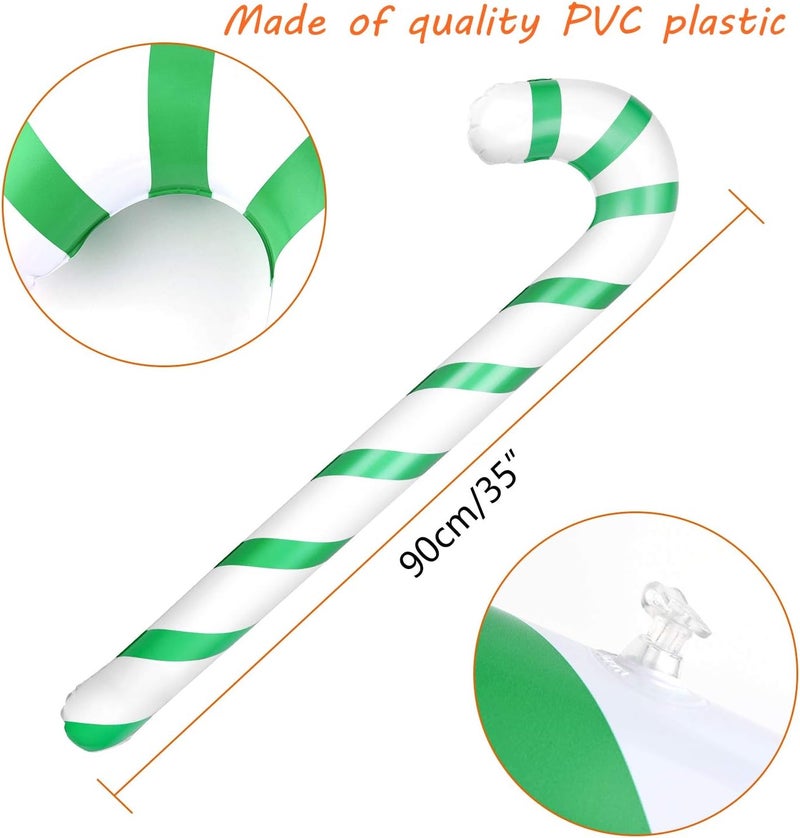 ASTARON 8 Pack Inflatable Christmas Candy Canes - Image 2