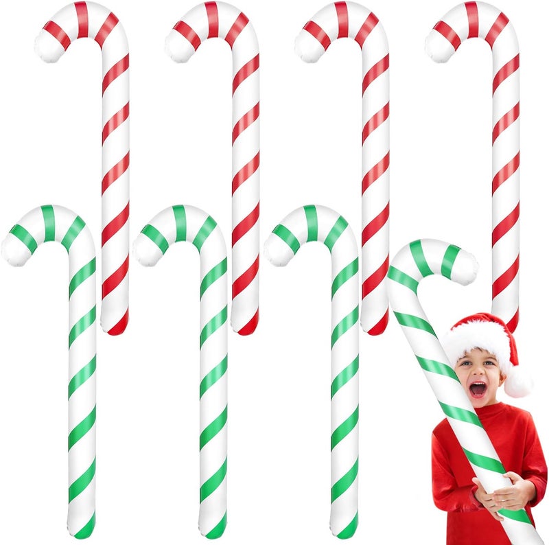 ASTARON 8 Pack Inflatable Christmas Candy Canes - Image 1