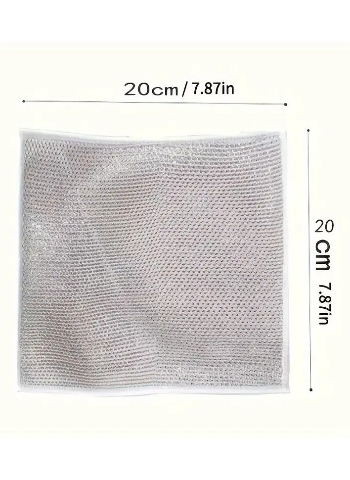 Goolsky A Versatile Miracle Cleaning Cloth Made Of 6 Pieces Of Steel Wire, Suitable For Washing Dishes, Dry And Wet Use, Does Not Scratch The Steel Wire Dishcloth, Easy To Rinse And Machine Washable - 20 Cm  - Image 2