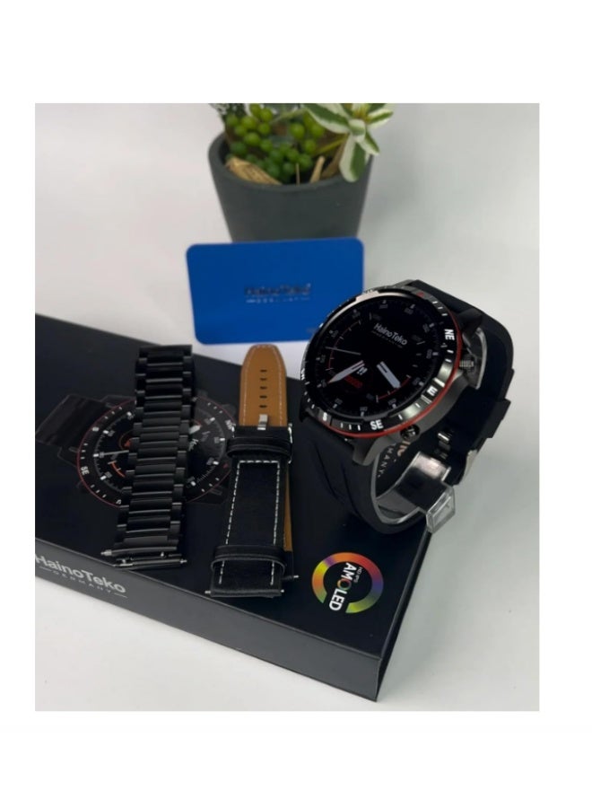 Haino Teko RW-49 –HD AMOLED- Smart watch-3 Pairs Strap - Image 2
